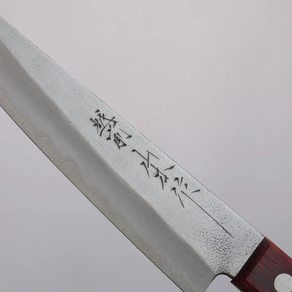 Thương hiệu Nao Yamamoto Thép Bạc No.3 Kỹ nghệ truyền thống Nhật Nashiji Dao nhỏ đa năng Petty 160mm chuôi dao gỗ ép đỏ