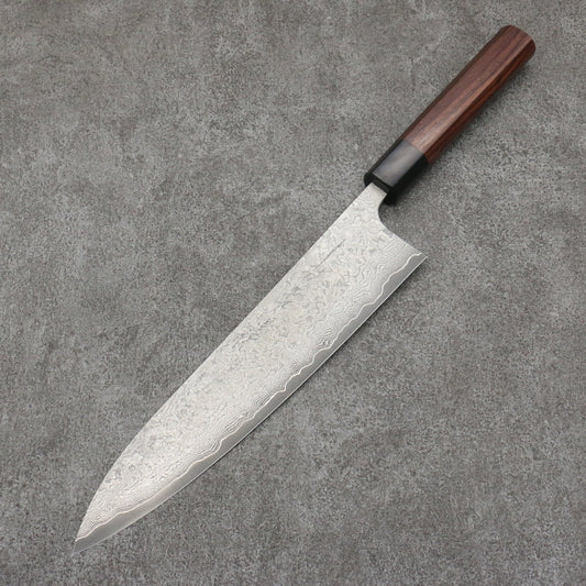 Nao Yamamoto VG10 Black Damascus Gyuto Japanese Knife 240mm Shitan Handle