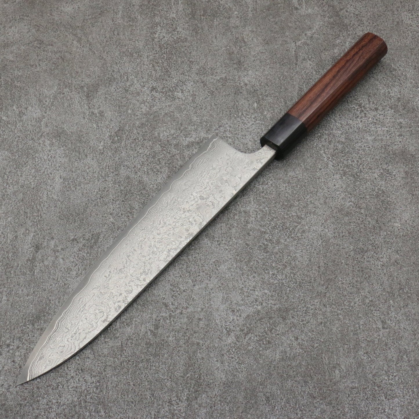 Nao Yamamoto VG10 Black Damascus Gyuto Japanese Knife 240mm Shitan Handle