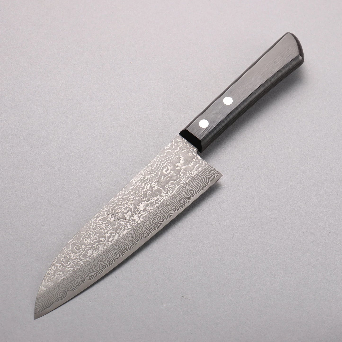 Thương hiệu Nao Yamamoto VG10 Thép Damascus đen Dao đa năng Santoku 170mm chuôi dao gỗ Pakka đen