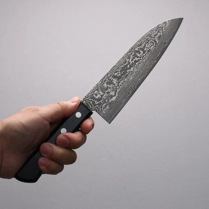 Thương hiệu Nao Yamamoto VG10 Thép Damascus đen Dao đa năng Santoku 170mm chuôi dao gỗ Pakka đen