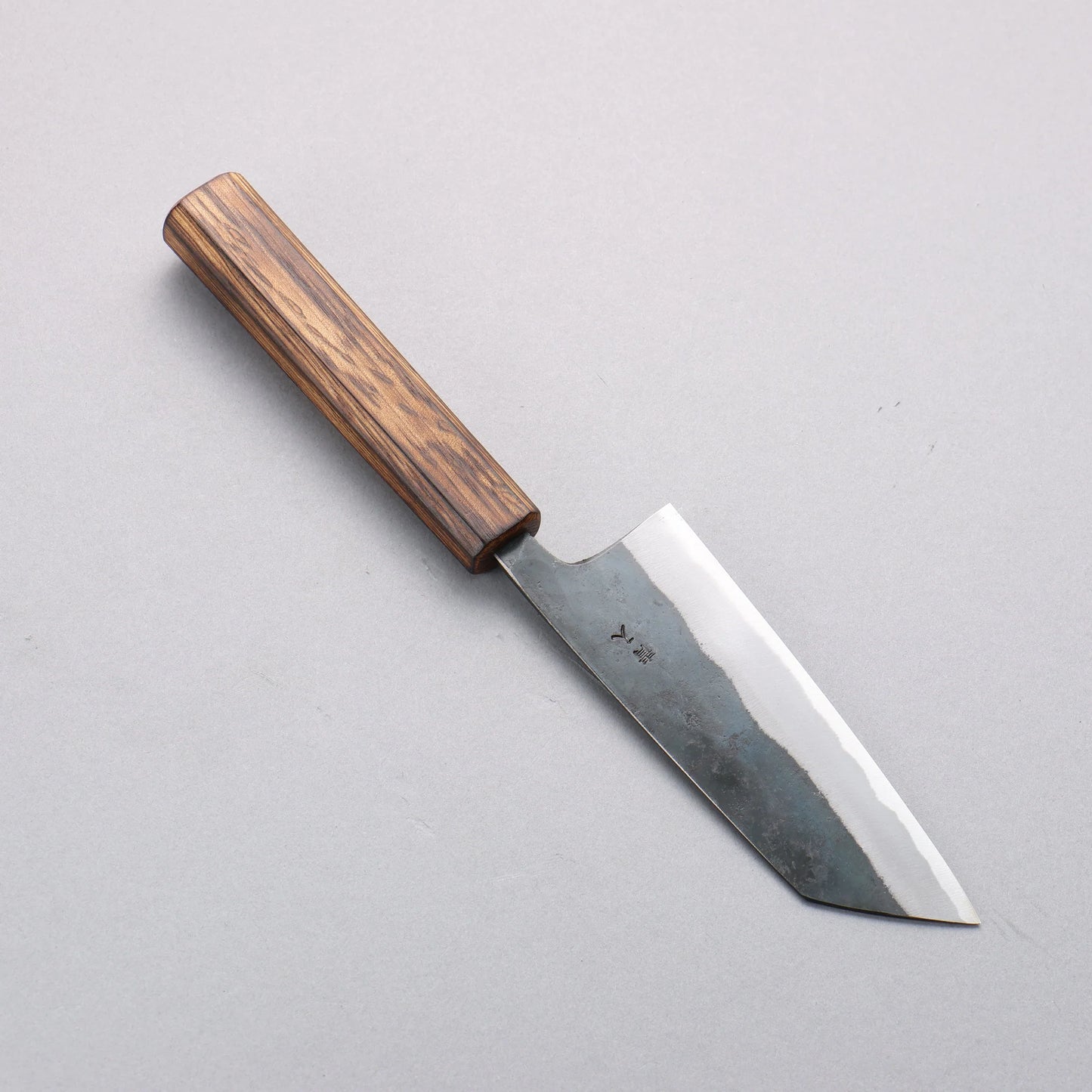 Thương hiệu Ou Ryu Thép xanh No.2 màu đen hoàn thiện Dao đa năng Bunka loại nhỏ 125mm chuôi dao gỗ Sồi