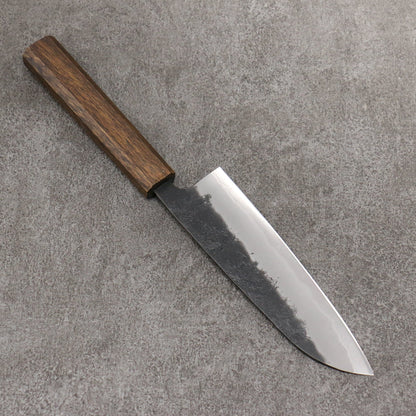 Thương hiệu Onryu Thép siêu xanh màu đen Satin Dao đa năng Santoku 165mm chuôi dao gỗ Sồi