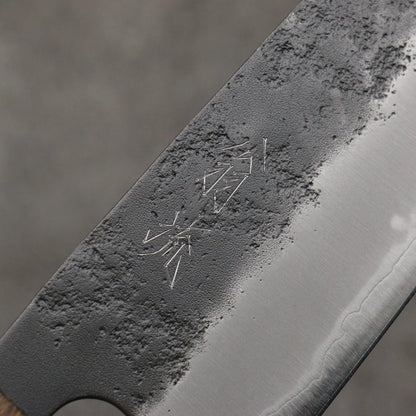 Thương hiệu Onryu Thép siêu xanh màu đen Satin Dao đa năng Santoku 165mm chuôi dao gỗ Sồi