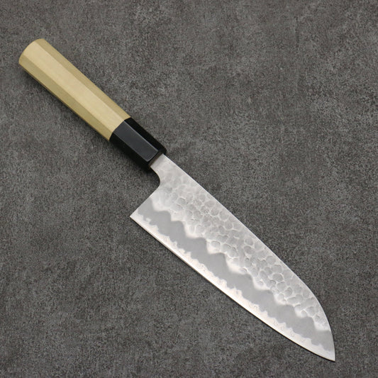 Thương hiệu Onryu Thép siêu xanh dao rèn thủ công Dao đa năng Santoku 165mm chuôi dao gỗ Mộc Lan