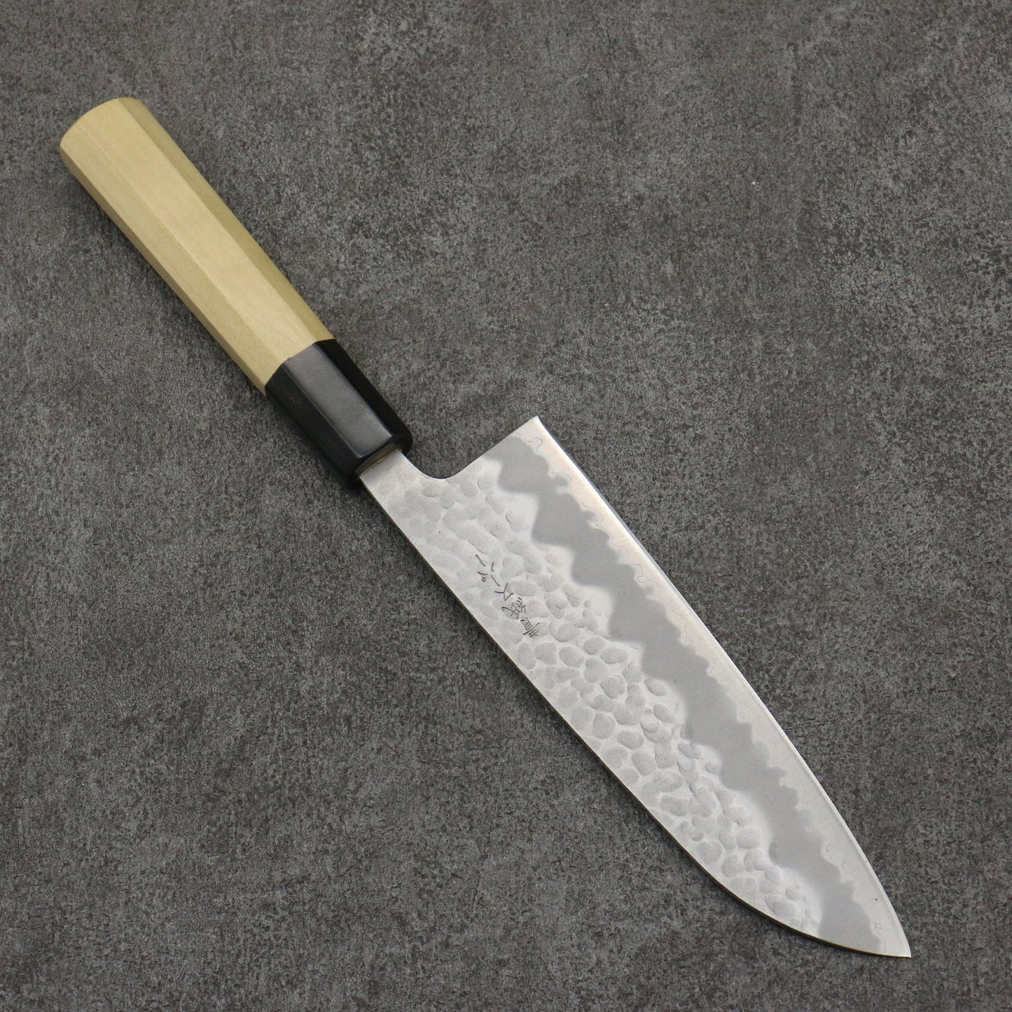 Thương hiệu Onryu Thép siêu xanh dao rèn thủ công Dao đa năng Santoku 165mm chuôi dao gỗ Mộc Lan