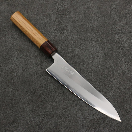 Thương hiệu Onryu Thép trắng No.1 Dao đa năng Gyuto 180mm chuôi dao gỗ Keyaki (1 loại gỗ ở Nhật)