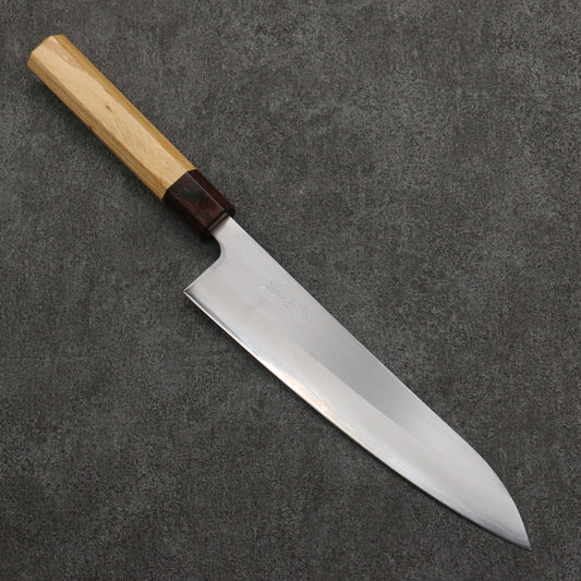 Thương hiệu Onryu Thép trắng No.1 Dao đa năng Gyuto 210mm chuôi dao gỗ Keyaki (1 loại gỗ ở Nhật)