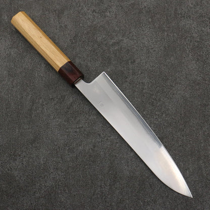 Thương hiệu Onryu Thép trắng No.1 Dao đa năng Gyuto 210mm chuôi dao gỗ Keyaki (1 loại gỗ ở Nhật)