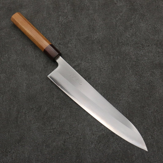 Thương hiệu Onryu Thép trắng No.1 Dao đa năng Gyuto 240mm chuôi dao gỗ Keyaki (1 loại gỗ ở Nhật)