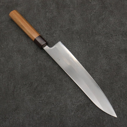 Thương hiệu Onryu Thép trắng No.1 Dao đa năng Gyuto 240mm chuôi dao gỗ Keyaki (1 loại gỗ ở Nhật)