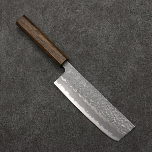 Thương hiệu Onryu Thép trắng No.1 dao rèn thủ công Dao thái rau chuyên dụng Nakiri 165mm chuôi dao gỗ Sồi