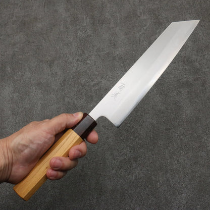 Thương hiệu Onryu Thép trắng No.1 Dao đa năng Gyuto 210mm chuôi dao gỗ Keyaki (1 loại gỗ ở Nhật)