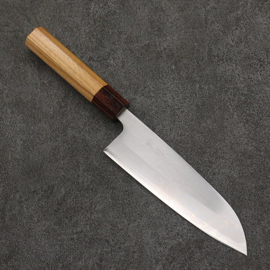 Thương hiệu Onryu Thép trắng No.1 Dao đa năng Santoku 165mm chuôi dao gỗ Keyaki (1 loại gỗ ở Nhật)