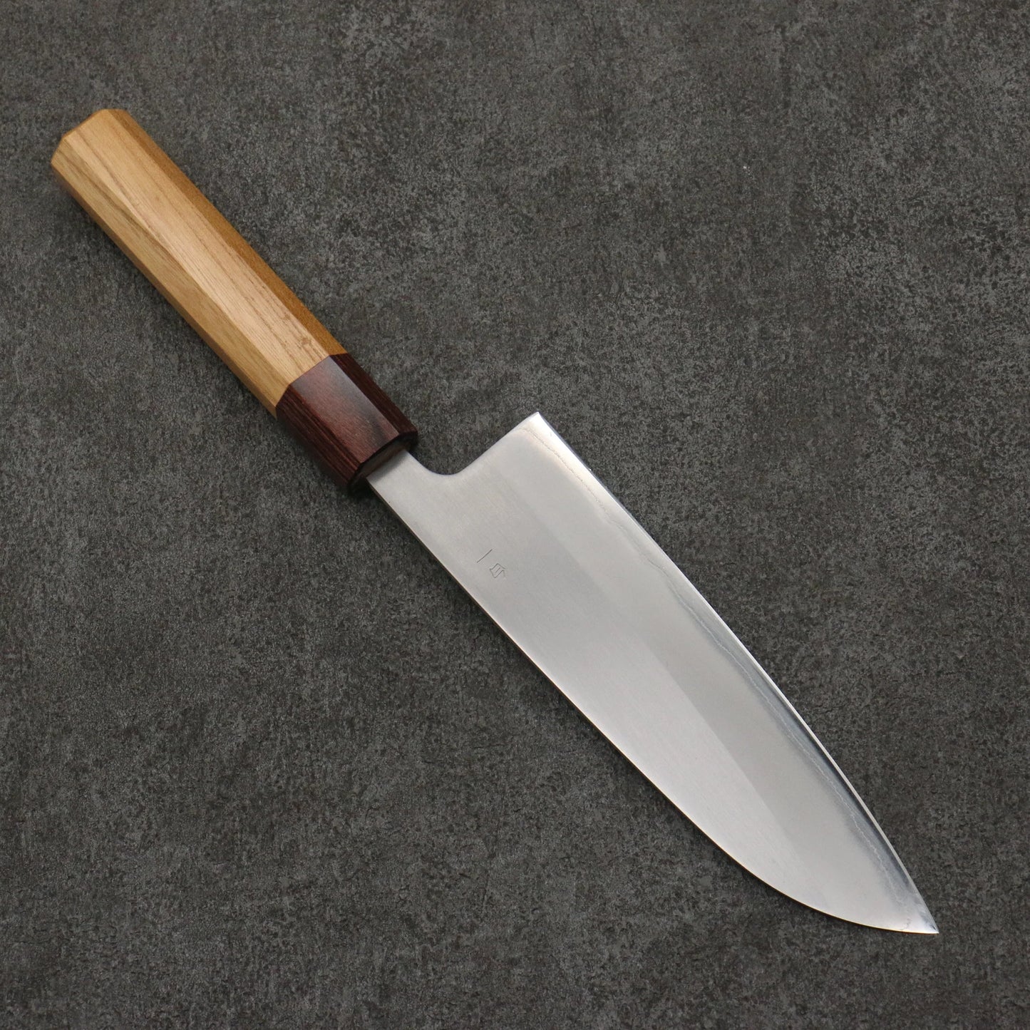 Thương hiệu Onryu Thép trắng No.1 Dao đa năng Santoku 165mm chuôi dao gỗ Keyaki (1 loại gỗ ở Nhật)