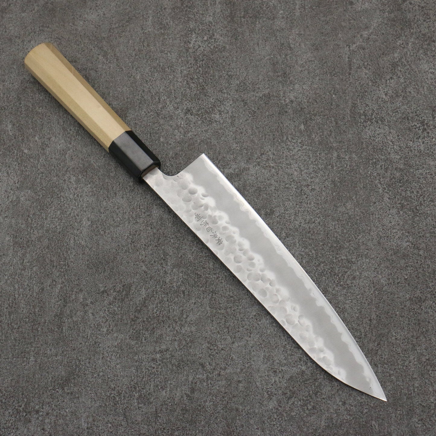 Thương hiệu Onryu Thép trắng No.2 dao rèn thủ công Dao đa năng Gyuto 210mm chuôi dao gỗ Mộc Lan