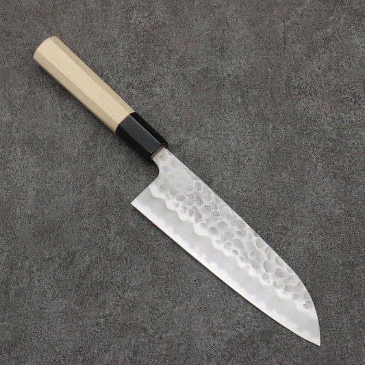 Thương hiệu Onryu Thép trắng No.2 dao rèn thủ công Dao đa năng Santoku 165mm chuôi dao gỗ Mộc Lan