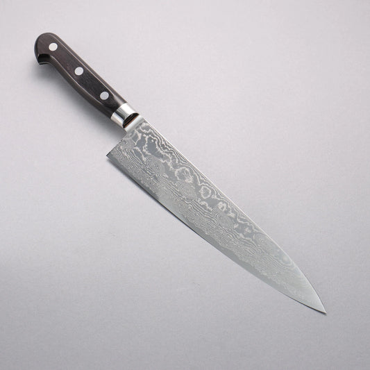 Thương hiệu Ryusen Bonten Unryu VG10 Thép Damascus 63 lớp Dao đa năng Gyuto 240mm chuôi dao gỗ Pakka đen