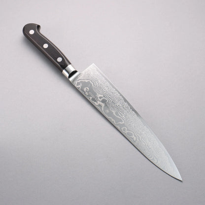 Thương hiệu Ryusen Bonten Unryu VG10 Thép Damascus 63 lớp Dao đa năng Gyuto 240mm chuôi dao gỗ Pakka đen