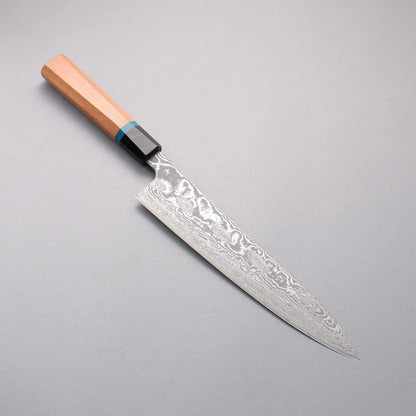 Thương hiệu Ryusen Bonten Unryu Kai thép VG10 Thép Damascus 63 lớp Dao đa năng Gyuto 240mm chuôi dao gỗ cây Karin