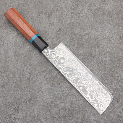 Free ship - VG10 Thép Damascus 63 lớp Dao thái rau chuyên dụng Nakiri 165mm chuôi dao gỗ cây Karin