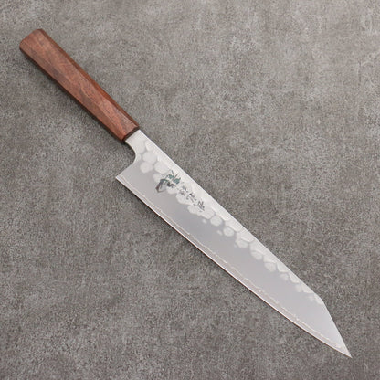 Thương hiệu Ryusen Bureizen Ryuwa thép SG2 vân búa dao rèn thủ công Dao đa năng Gyuto 240mm chuôi dao gỗ cây Óc Chó