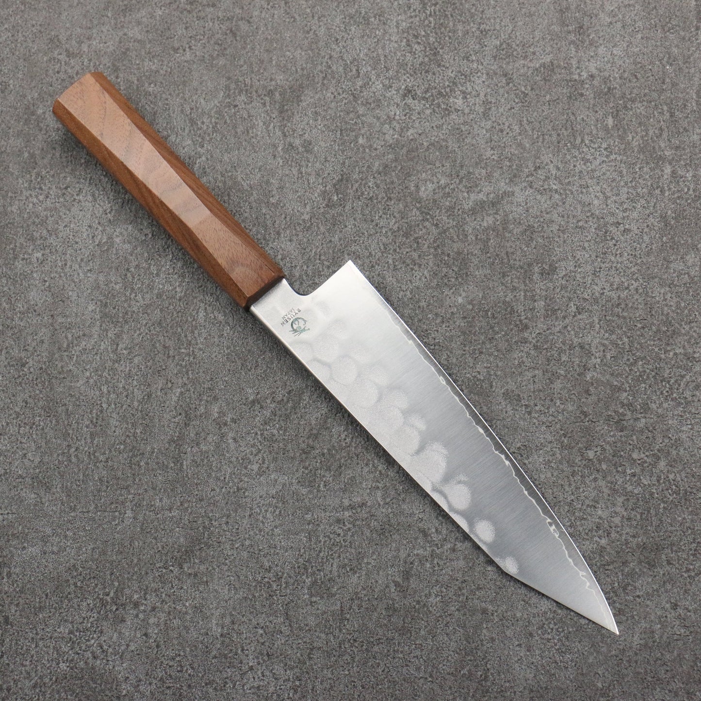 Free ship - Thương hiệu Ryusen Burezen Ryu Wa thép SG2 dao rèn thủ công Dao đa năng Gyuto 180mm chuôi dao gỗ cây Óc Chó