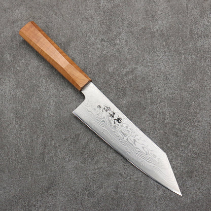 Free ship - Thương hiệu Ryusen Kagakuryu ATS314 Thép Damascus 63 lớp Dao đa năng Santoku (Kiritsuke) 170mm chuôi dao gỗ phong xoăn