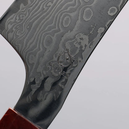 Thương hiệu Ryusen Guren Hiryu Kai SPG STRIX thép Damascus Dao đa năng Kiritsuke Gyuto 210mm chuôi dao gỗ dương ổn định