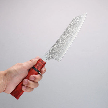 Thương hiệu Ryusen Guren Hiryu Kai SPG STRIX thép Damascus Dao đa năng Kiritsuke Santoku 175mm chuôi dao gỗ dương ổn định