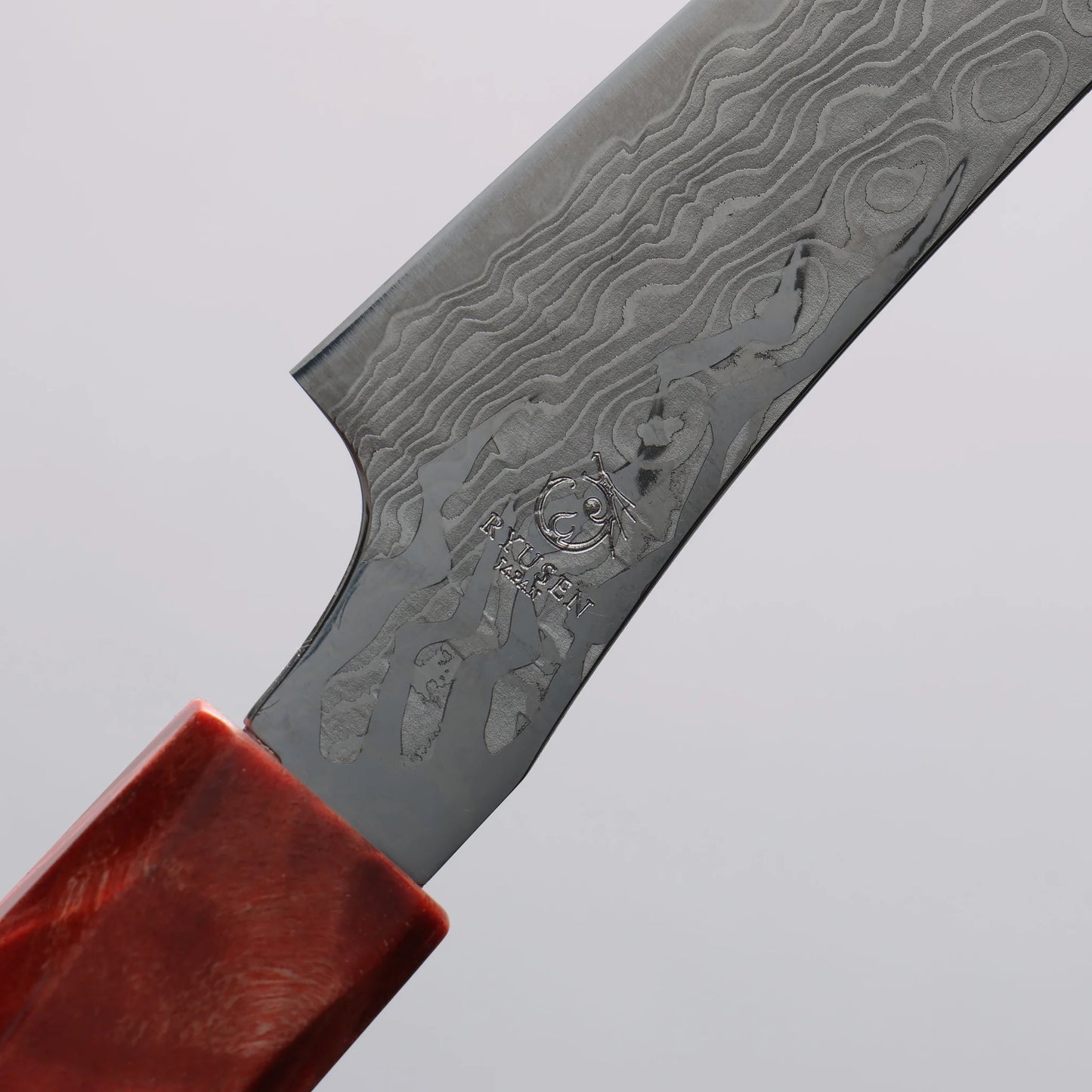 Thương hiệu Ryusen Guren Hiryu Kai SPG STRIX thép Damascus Dao cắt nhỏ Kiritsuke Petty 135mm chuôi dao gỗ dương ổn định