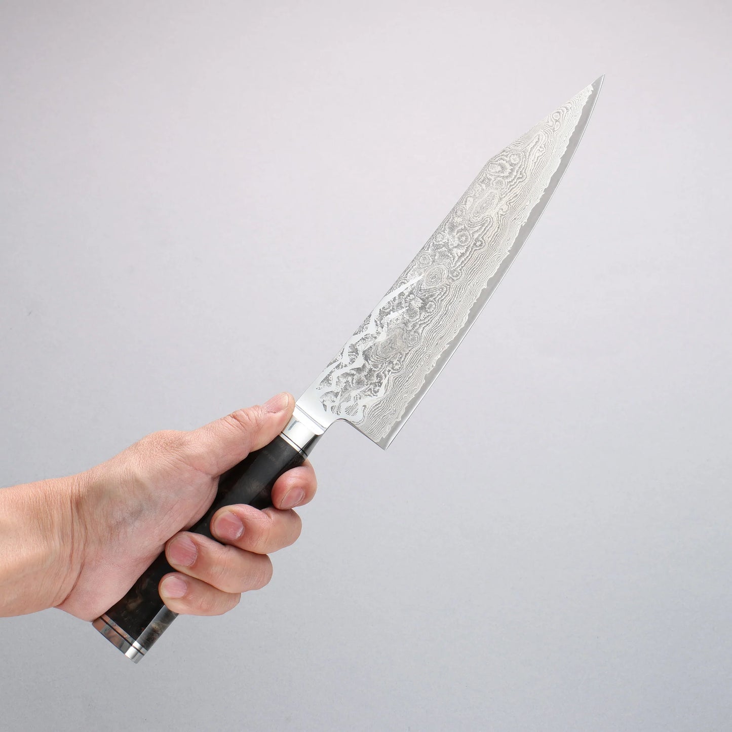 Thương hiệu Ryusen Kirakokuryu MT SG2 Damascus Đánh bóng hoàn thiện Dao đa năng Kiritsuke Gyuto 210mm Tay cầm bằng gỗ ổn định