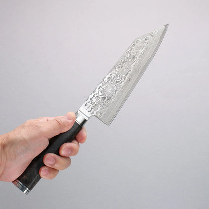 Thương hiệu Ryusen Kirakokuryu MT SG2 Damascus Đánh bóng hoàn thiện Dao đa năng Kiritsuke Santoku 175mm Tay cầm bằng gỗ ổn định