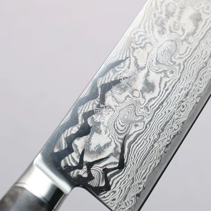 Thương hiệu Ryusen Kirakokuryu MT SG2 Dao thái rau củ quả Nakiri đánh bóng hoàn thiện thép Damascus 155mm Tay cầm bằng gỗ ổn định