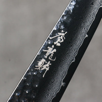 Free ship - Thương hiệu Ryusen vảy rồng xanh VG10w Thép Damascus 67 lớp dao rèn thủ công Dao nhỏ Kiritsuke Petty 135mm