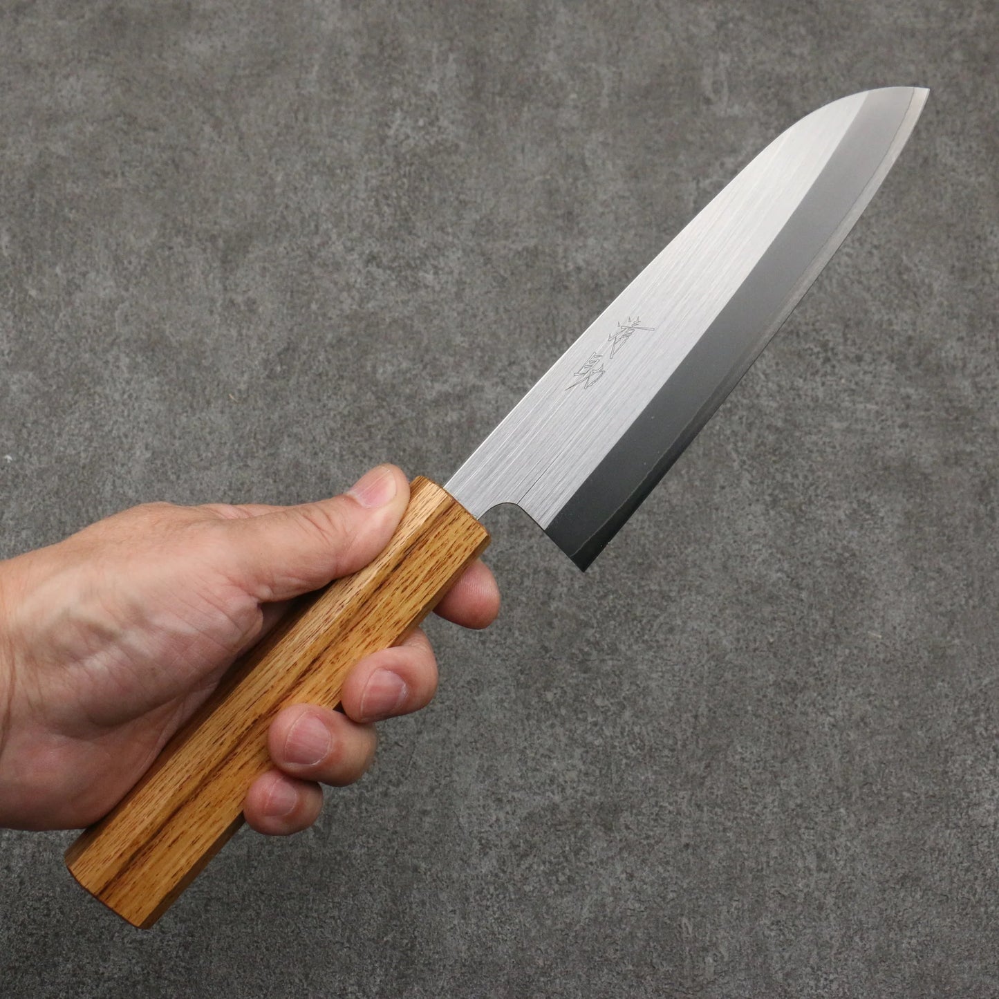 Thương hiệu Seisuke thép SRS 13 đánh bóng Dao đa năng Santoku 165mm chuôi dao gỗ Sồi