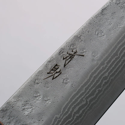 Thương hiệu Seisuke Thép không gỉ 440C vân búa đục đặc biệt Thép Damascus rèn thủ công Dao đa năng Santoku 170mm chuôi dao gỗ Sồi