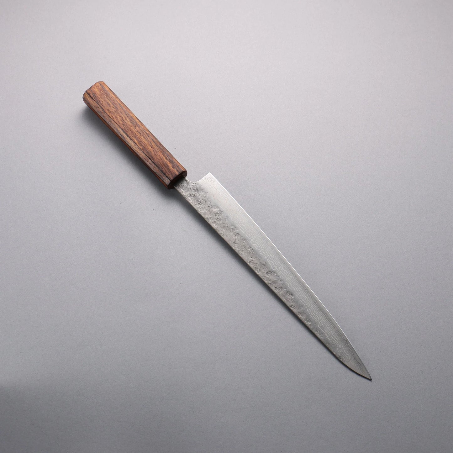 Thương hiệu Seisuke Thép không gỉ 440C vân búa Thép Damascus dao rèn thủ công Dao lọc gân chuyên dụng Sujihiki 240mm chuôi dao gỗ Sồi