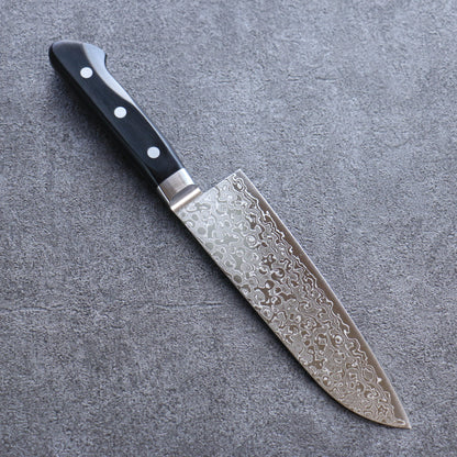 Free ship - Thương hiệu Seisuke AUS10 Thép Damascus 45 lớp Dao đa năng Santoku dao Nhật 165mm chuôi dao gỗ Pakka đen