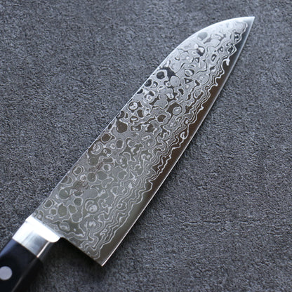 Free ship - Thương hiệu Seisuke AUS10 Thép Damascus 45 lớp Dao đa năng Santoku dao Nhật 165mm chuôi dao gỗ Pakka đen