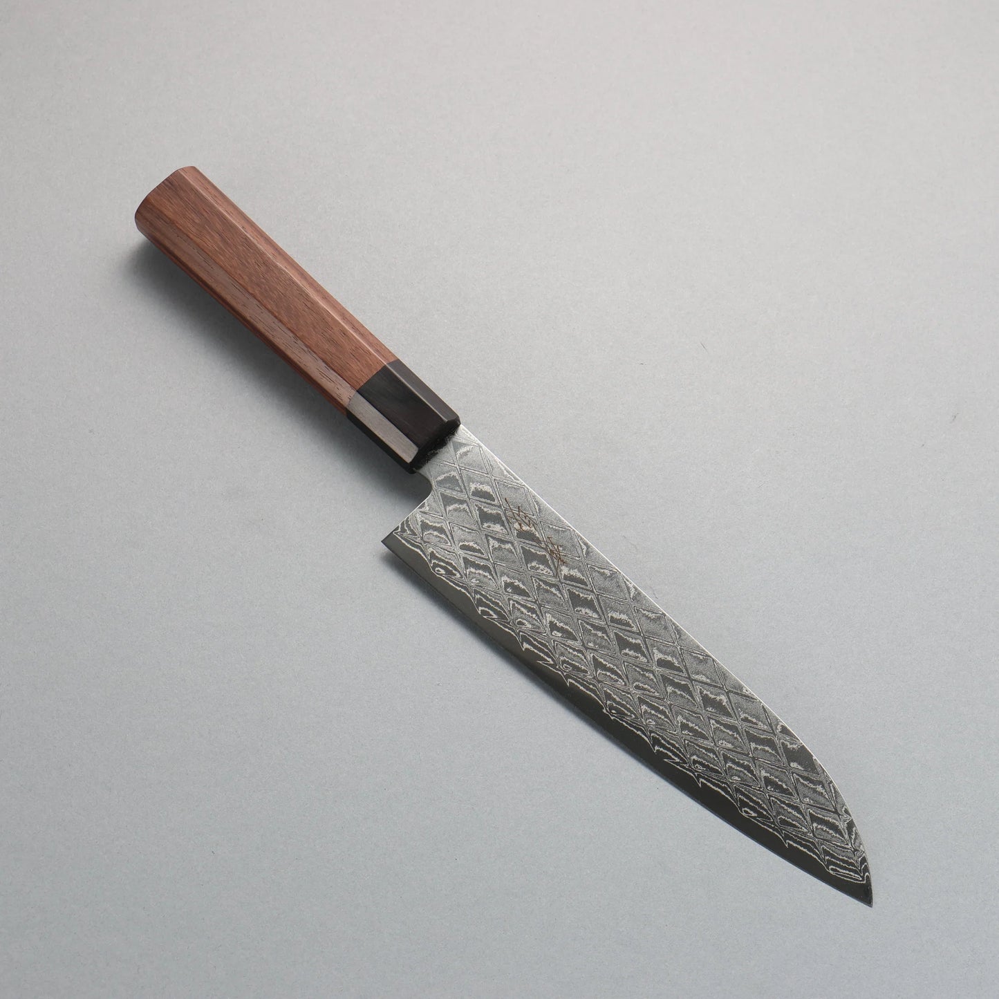 Thương hiệu Seisuke AUS10 Gương vải Dao đa năng Santoku 180mm chuôi dao hoa văn gỗ cẩm lai (Mõm: Gỗ dán màu đen)