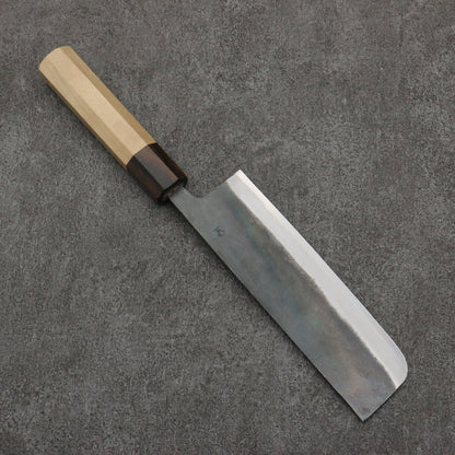 Thương hiệu Seisuke Thép xanh No.1 màu đen hoàn thiện Dao thái rau chuyên dụng Nakiri 165mm chuôi dao gỗ Park (bọc: gỗ mun)