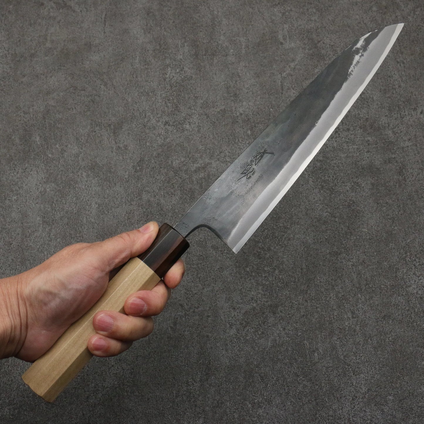 Thương hiệu Seisuke Thép siêu xanh hoàn thiện màu đen Dao đa năng Gyuto Knife 240MM chuôi dao gỗ Park (bọc: Gỗ mun)