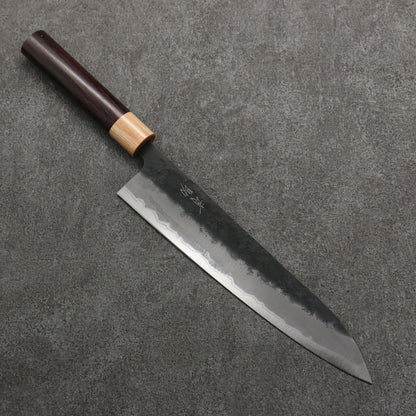 Thương hiệu Seisuke Thép siêu xanh Kuronashiji Dao đa năng Gyuto 240mm chuôi dao gỗ hồng mộc (bọc: ván ép trắng)