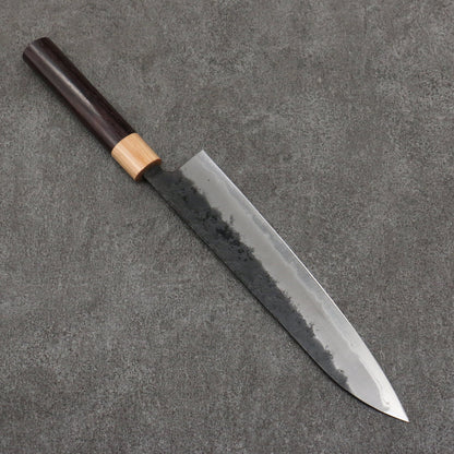 Thương hiệu Seisuke Thép siêu xanh Kuronashiji Dao đa năng Gyuto 240mm chuôi dao gỗ hồng mộc (bọc: ván ép trắng)