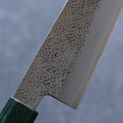 Marke Seisuke Superblaues handgeschmiedetes Stahlmesser Mehrzweckmesser Bunka Japanisches Messer 165 mm Griff aus Walnussholz (mit rotem Ring auf beiden Seiten) 
