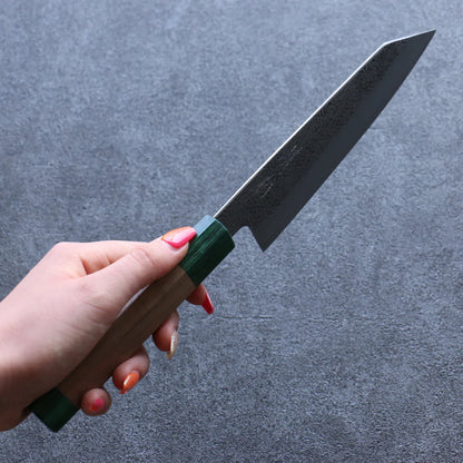 Thương hiệu Seisuke Thép siêu xanh dao rèn thủ công Dao đa năng Bunka dao Nhật 165mm chuôi dao gỗ cây óc chó (có vòng đỏ 2 mặt)