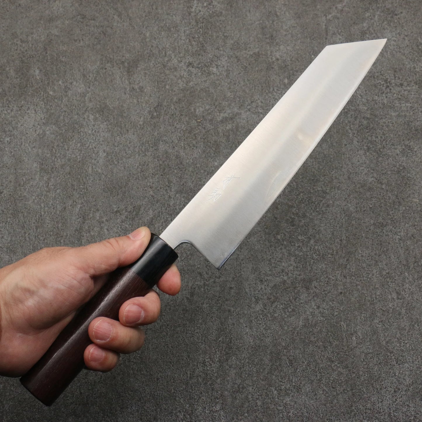 Thương hiệu Seisuke Thép siêu xanh Dao đa năng Kiritsuke Gyuto 210mm chuôi dao gỗ hồng mộc (bọc: ván ép đen)