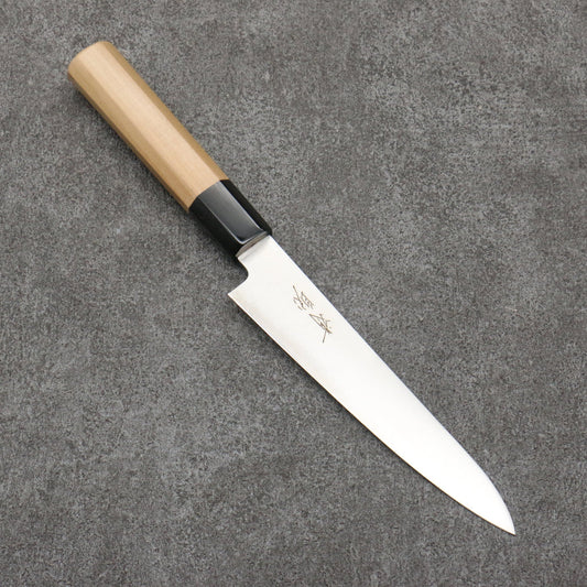 Seisuke Blue Super Steel Polished Petty Knife 150MM Walnut Handle 清助 青スーパー鋼 磨き仕上げ ペティーナイフ 150MM ウォルナット柄 Free ship - Thương hiệu Seisuke Thép siêu xanh Đánh nhẵn bóng Dao nhỏ đa năng Petty 150mm chuôi dao gỗ cây Óc Chó