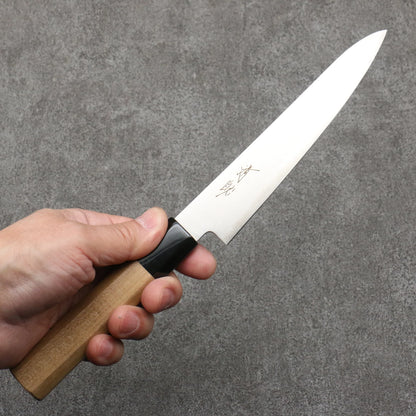 Seisuke Blue Super Steel Polished Petty Knife 150MM Walnut Handle 清助 青スーパー鋼 磨き仕上げ ペティーナイフ 150MM ウォルナット柄 Free ship - Thương hiệu Seisuke Thép siêu xanh Đánh nhẵn bóng Dao nhỏ đa năng Petty 150mm chuôi dao gỗ cây Óc Chó